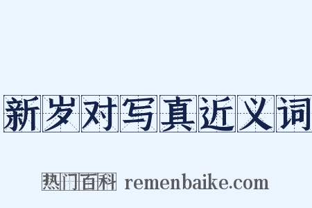 新岁对写真近义词是什么意思的图片